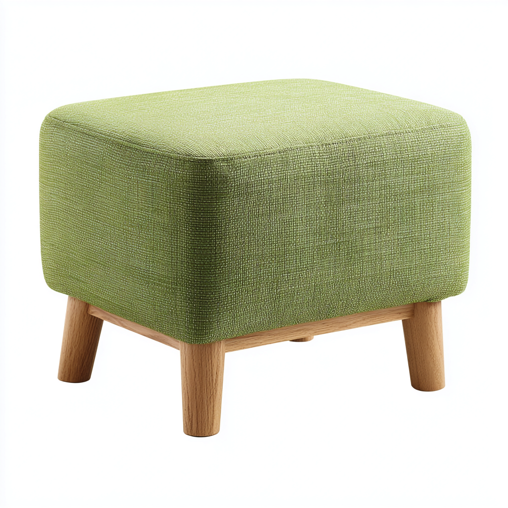 Pouf Tessuto 30x30x42 cm - Verde-legno - Design moderno-Shelteroli