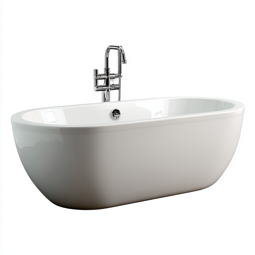 Vasca da bagno in acrilico 170x78x60 cm - bianco - design moderno per bagno-Shelteroli