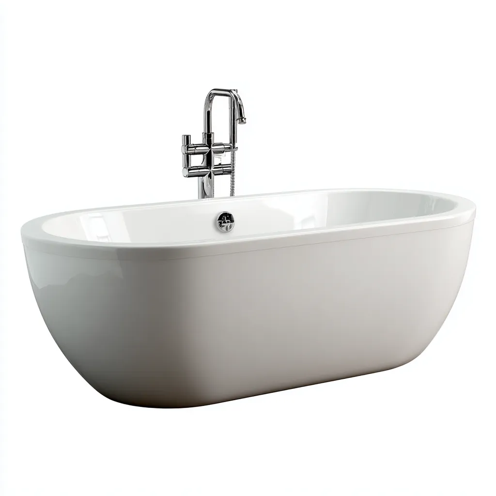 Vasca da bagno in acrilico 170x78x60 cm - bianco - design moderno per bagno-Shelteroli