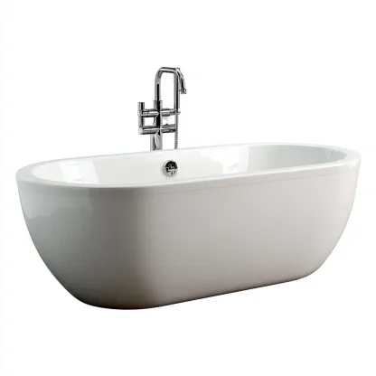 Vasca da bagno in acrilico 170x78x60 cm - bianco - design moderno per bagno-Shelteroli