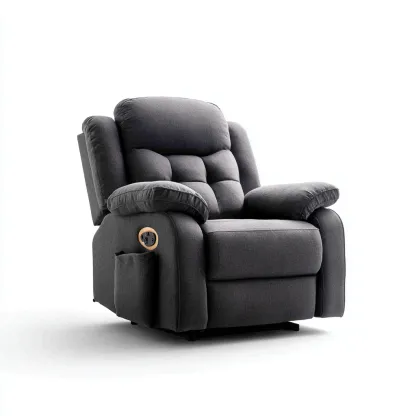 Poltrona reclinabile Tessuto 95x90x102 cm - Grigio scuro - Design ergonomico-Shelteroli