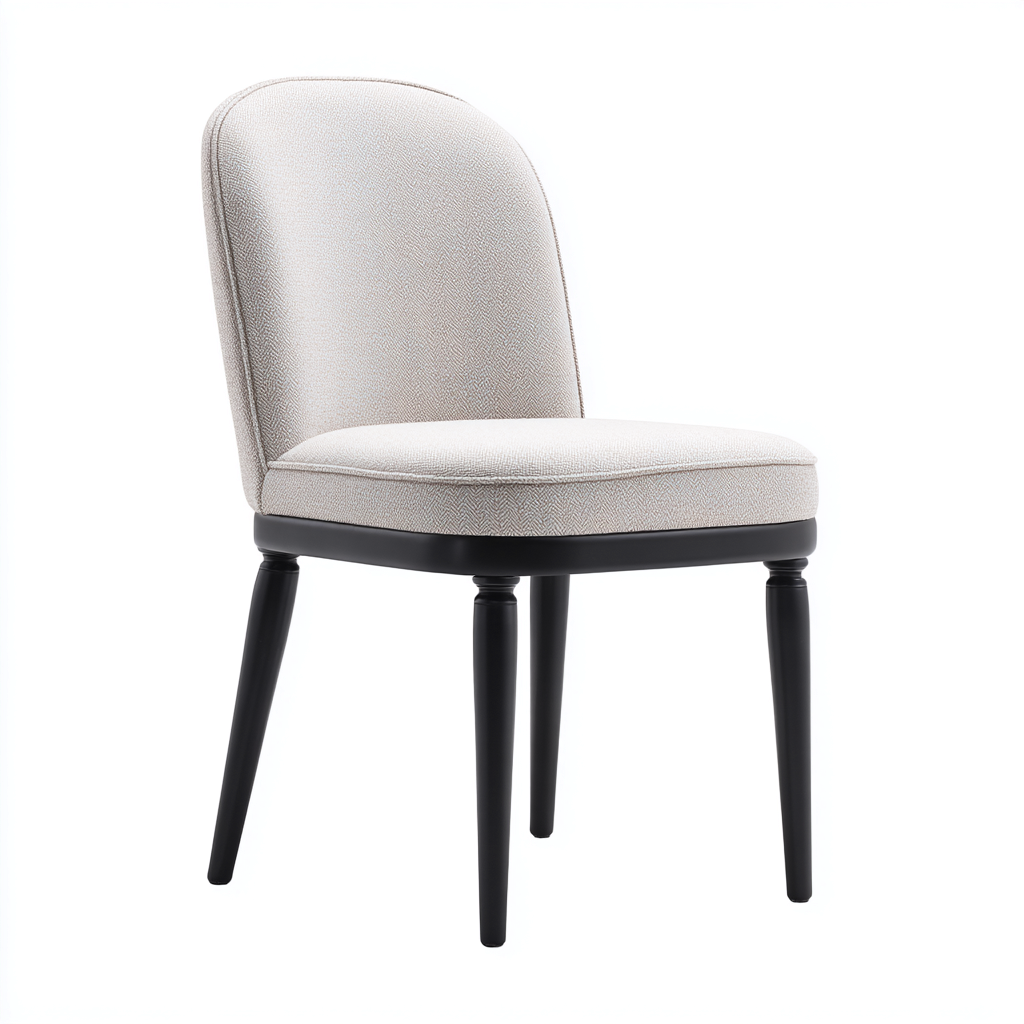 Sedia da pranzo tessuto 49x45x84 cm - grigio-nero - stile classico-Shelteroli