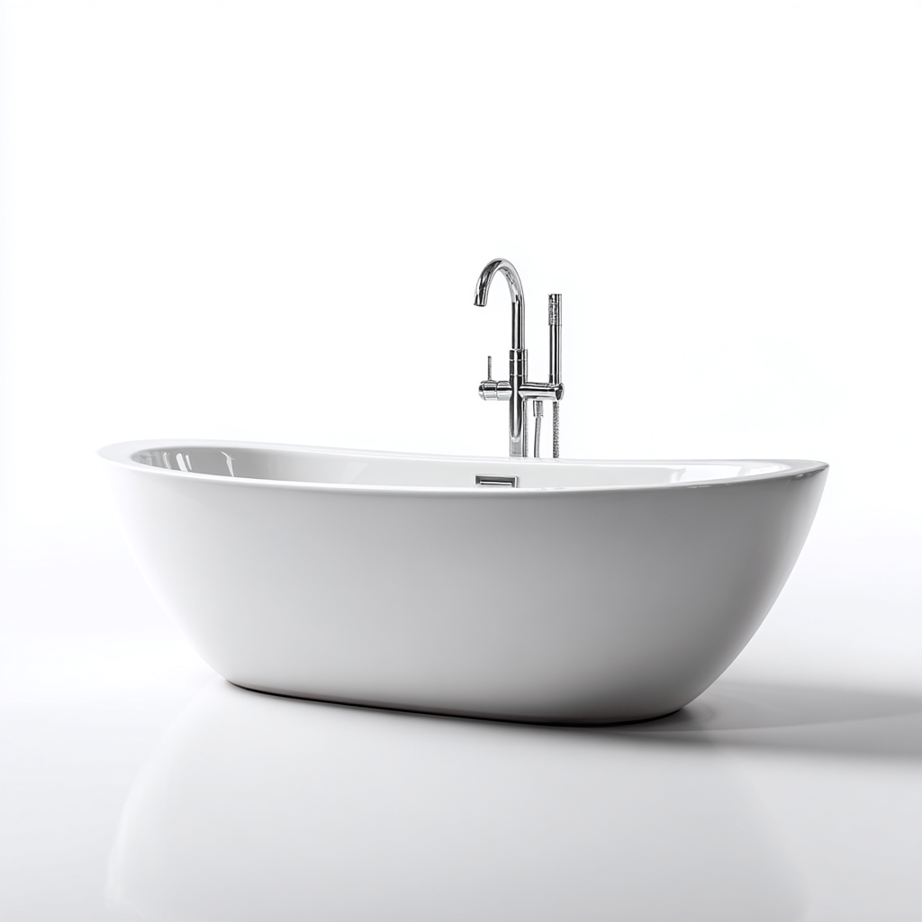Vasca da bagno in acrilico 170x78x60 cm - bianco - design moderno per bagno-Shelteroli