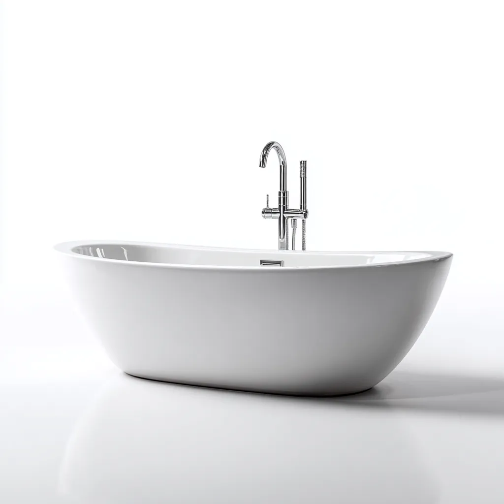 Vasca da bagno in acrilico 170x78x60 cm - bianco - design moderno per bagno-Shelteroli