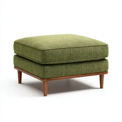 Pouf Tessuto 60x60x42 cm - Verde-legno - Design moderno-Shelteroli