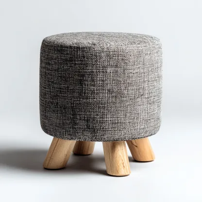 Pouf Tessuto 28x28x32 cm - Grigio-legno - Design moderno-Shelteroli