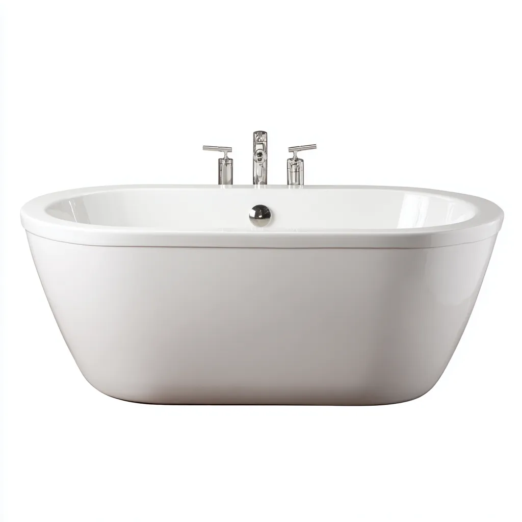 Vasca da bagno in acrilico 170x78x60 cm - bianco - design moderno per bagno-Shelteroli