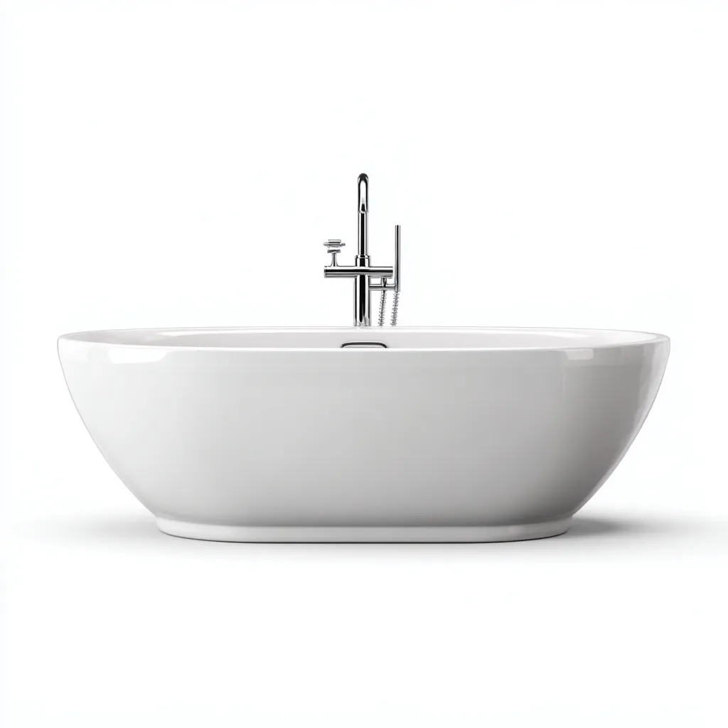 Vasca da bagno in acrilico 175x80x60 cm - bianco - design moderno per bagno-Shelteroli