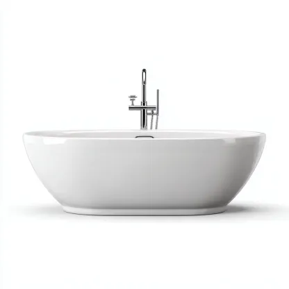 Vasca da bagno in acrilico 175x80x60 cm - bianco - design moderno per bagno-Shelteroli