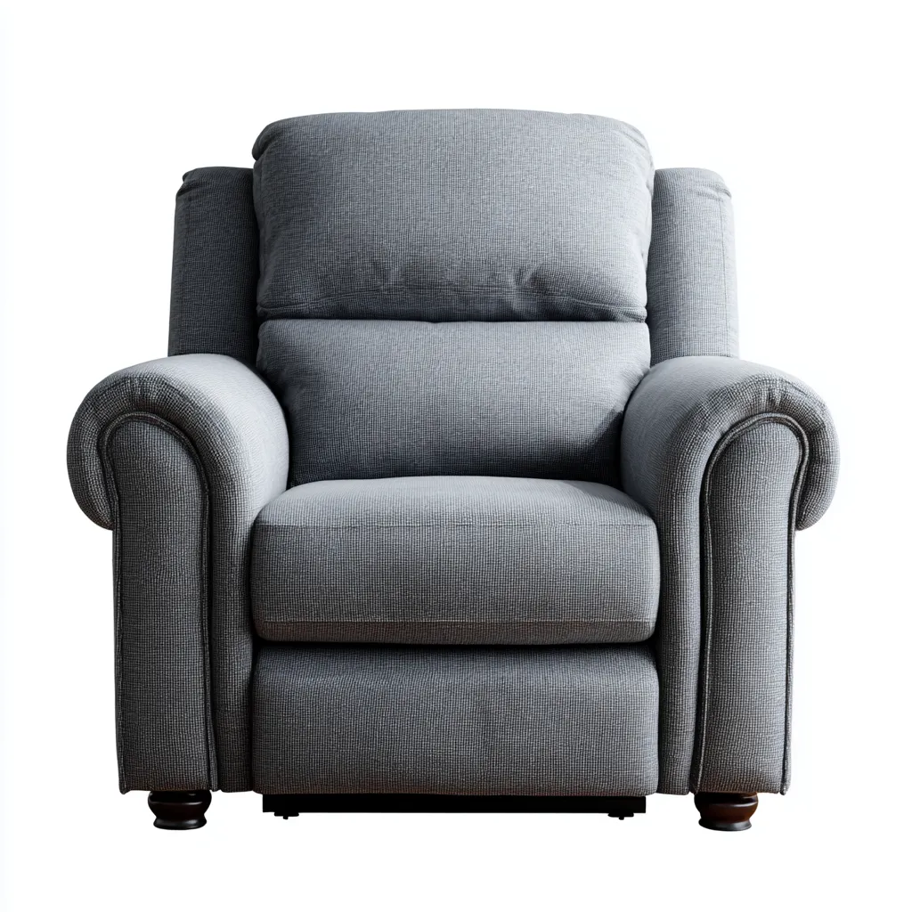 Poltrona reclinabile Tessuto 95x90x102 cm - Grigio - Design classico-Shelteroli