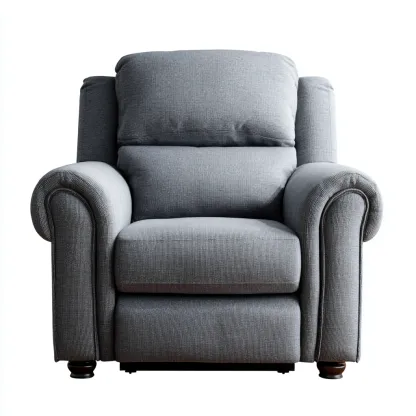 Poltrona reclinabile Tessuto 95x90x102 cm - Grigio - Design classico-Shelteroli