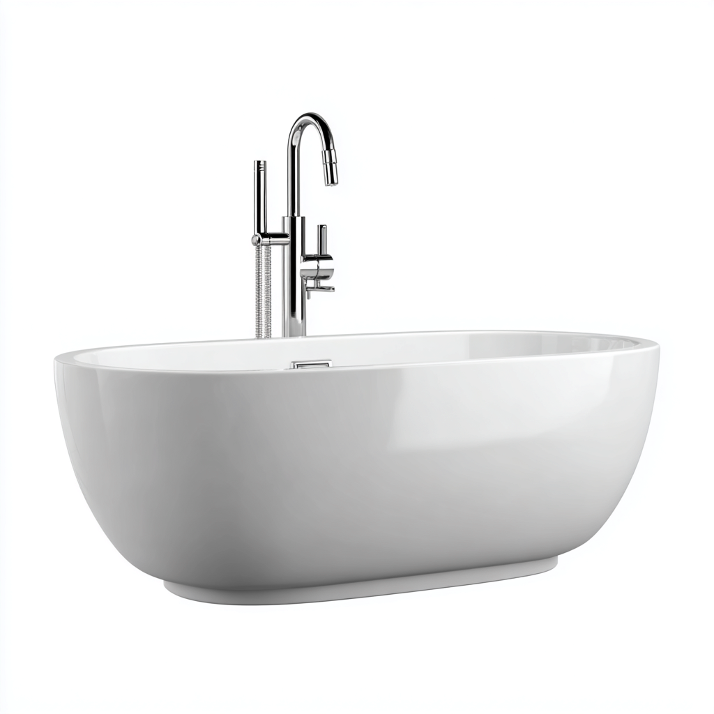 Vasca da bagno in acrilico 170x78x60 cm - bianco - design moderno per bagno-Shelteroli