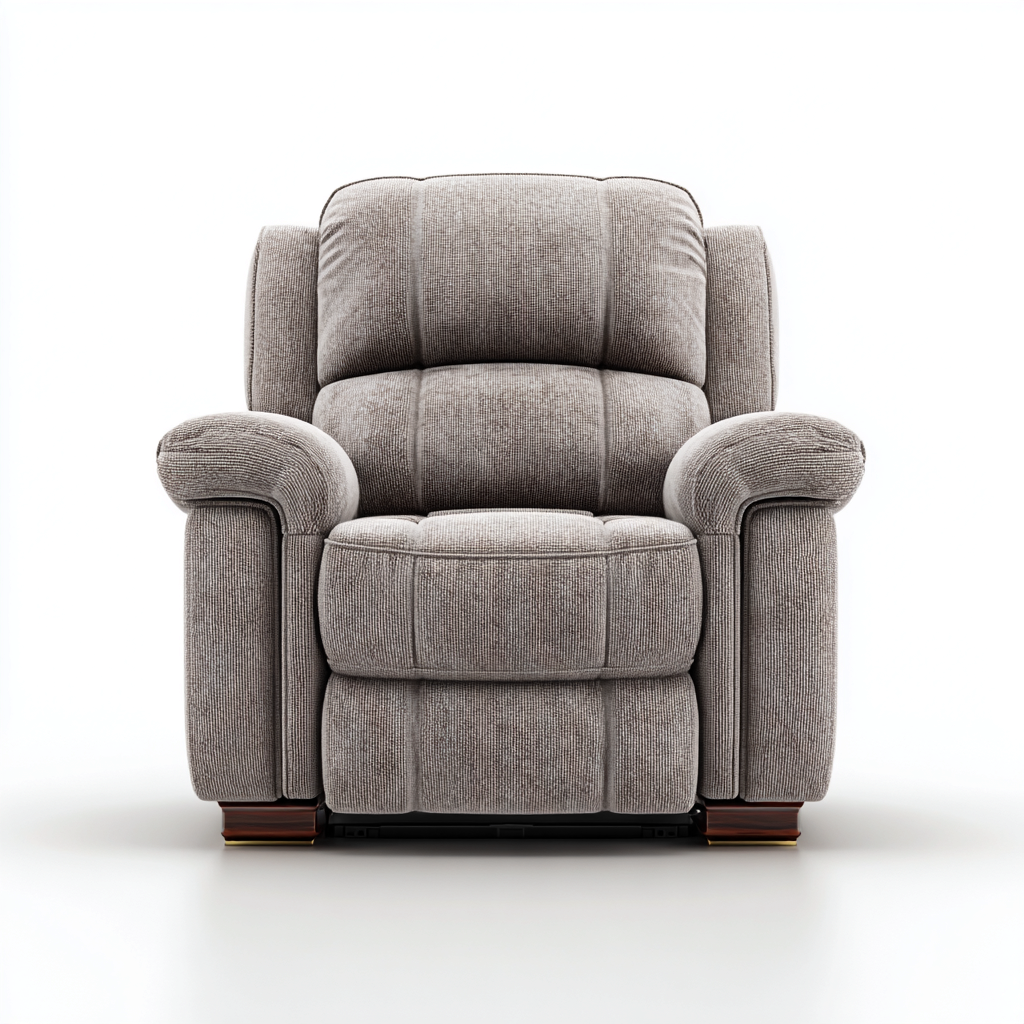 Poltrona reclinabile Tessuto 95x92x100 cm - Grigio - Design classico-Shelteroli