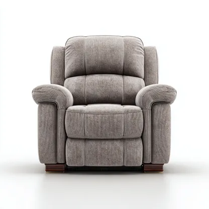 Poltrona reclinabile Tessuto 95x92x100 cm - Grigio - Design classico-Shelteroli