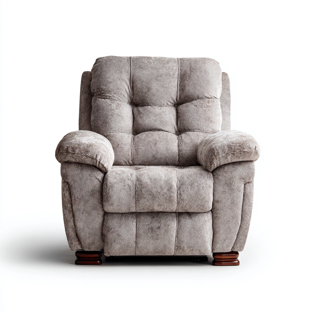 Poltrona reclinabile Tessuto 95x90x100 cm - Grigio - Design classico-Shelteroli