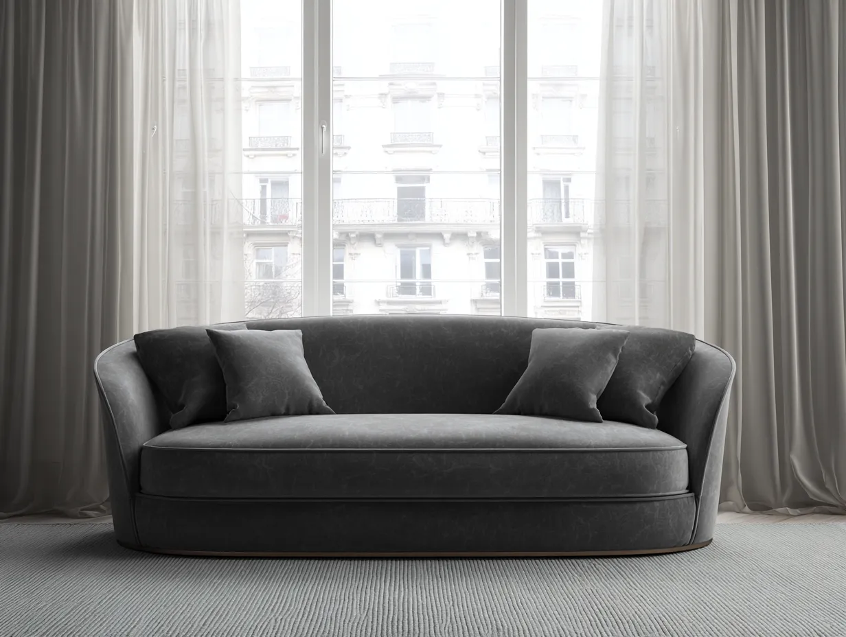 Sofá de 3 plazas tapizado en tela 210x90x85 cm - gris - adecuado para salón - diseño moderno-Dwellingare