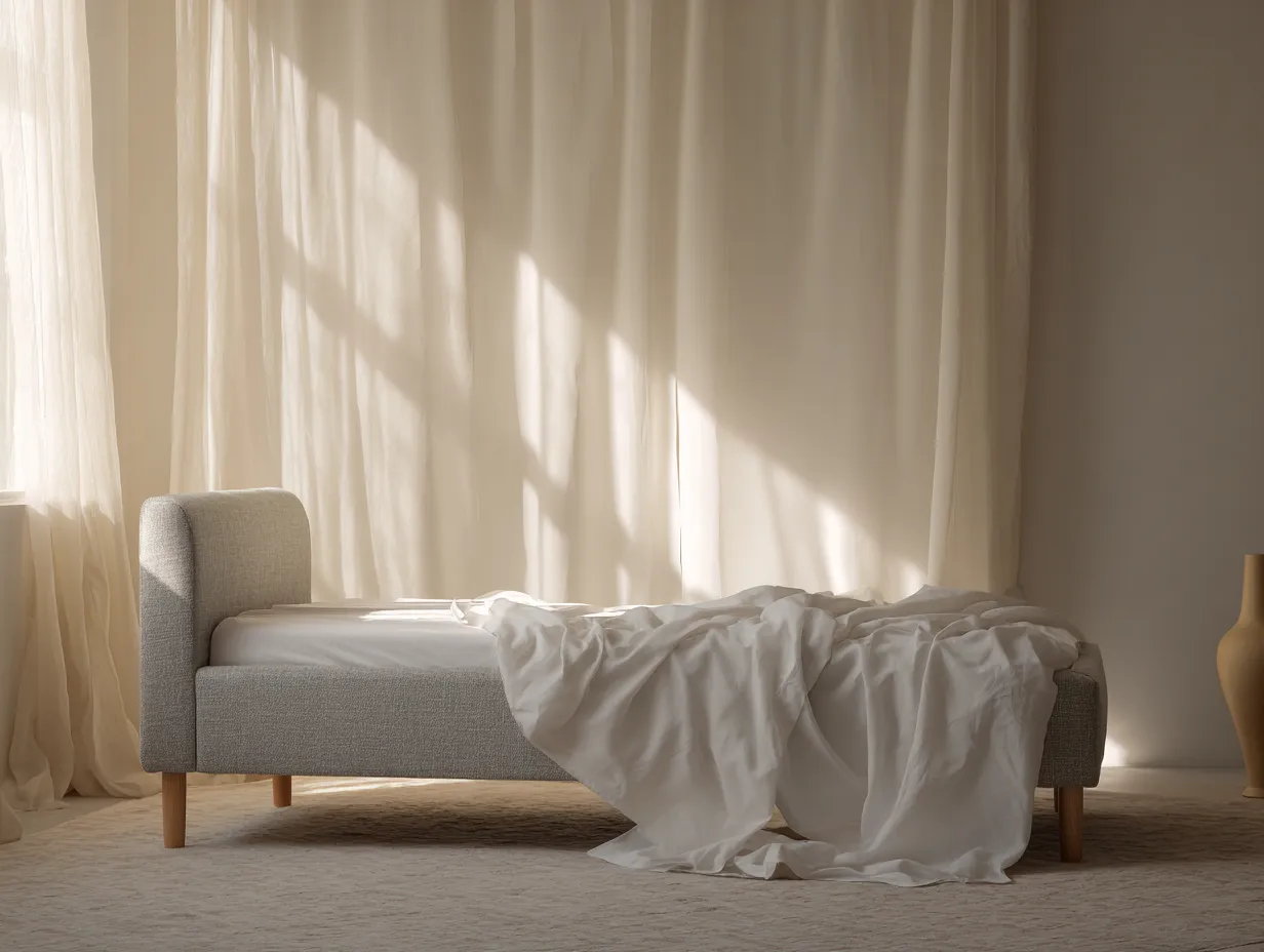 Cama individual tapizada 200x95x85 cm - gris claro - para dormitorio - diseño moderno-Dwellingare