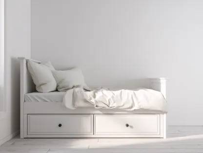 Cama individual con almacenaje 200x95x90cm - blanca - para dormitorio - diseño moderno-Dwellingare