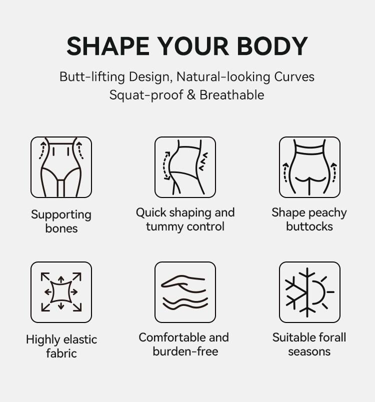 Product Introduction of [2-Pack] Kakapeople Women's Tummy Control Butt-Lifting Shapewear, Sexy and Comfortable High-Waist Body Sculpting Garment Womenswear Compression 2