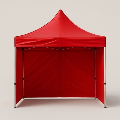 Red Outdoor Canopy Tent with Steel Frame and UV Resistant Vinyl 3x3m-Morivanta