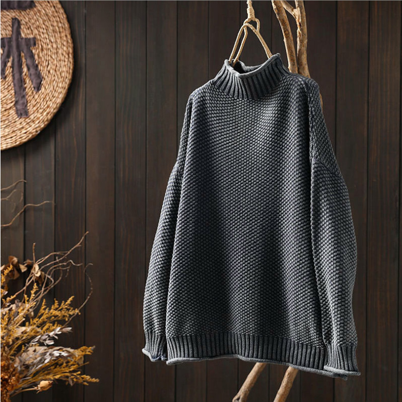 CLEARANCE SALE🔥Turtleneck three-dimensional diamond knitted sweater