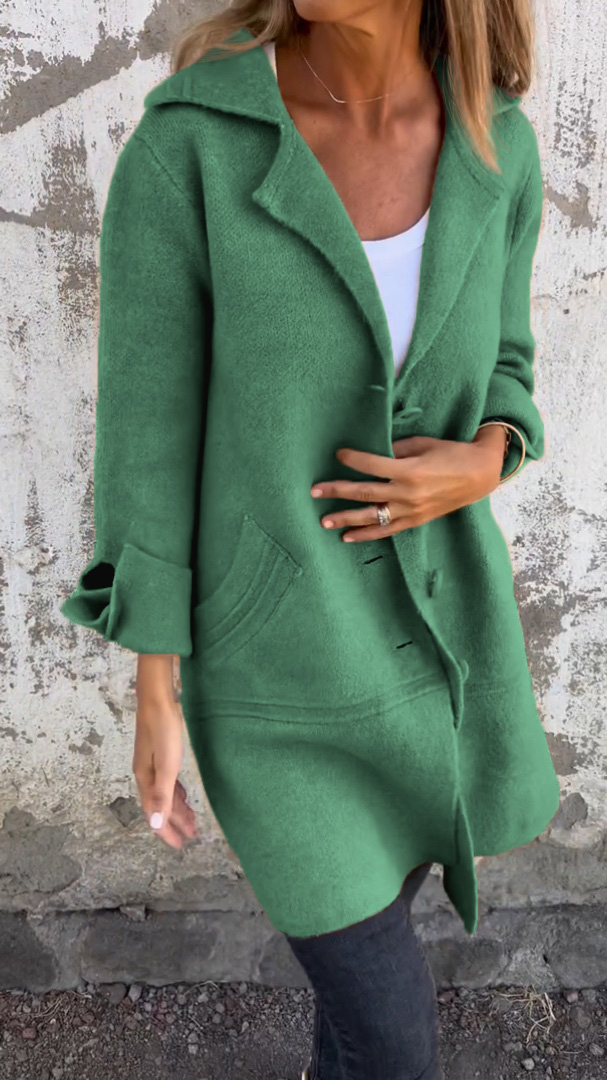 CLEARANCE SALE🔥 Casual Lapel Wool Single Breasted Long Coat