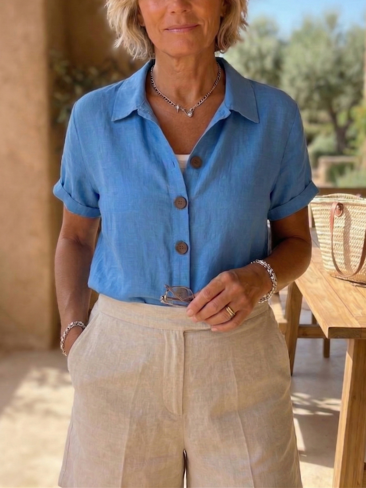 New Arrivals🔥 Women’s Linen Cozy Basic Button-Up Shirt