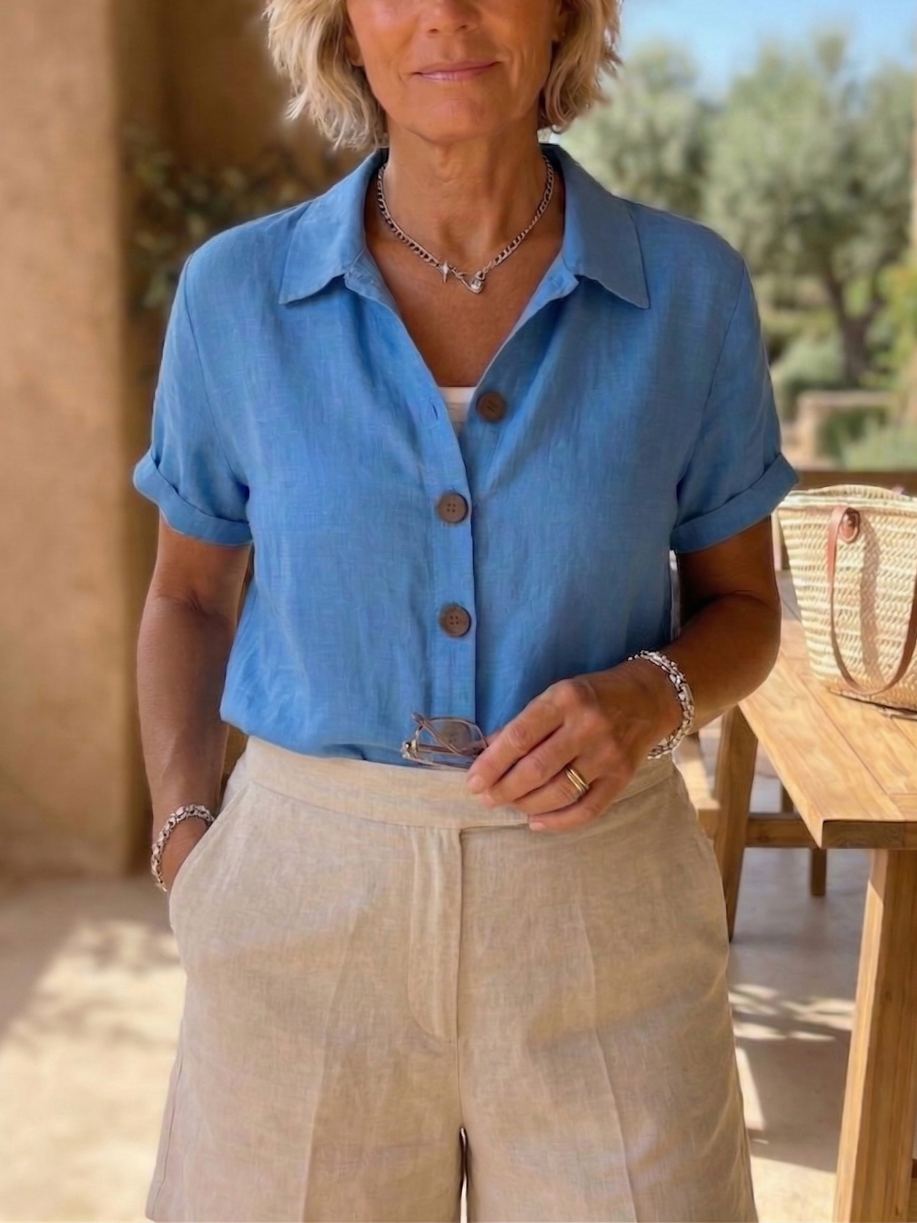 New Arrivals🔥 Women’s Linen Cozy Basic Button-Up Shirt