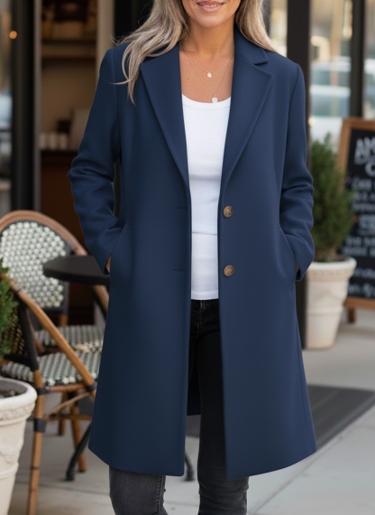 CLEARANCE SALE🔥 Casual Lapel Wool Single Breasted Long Coat