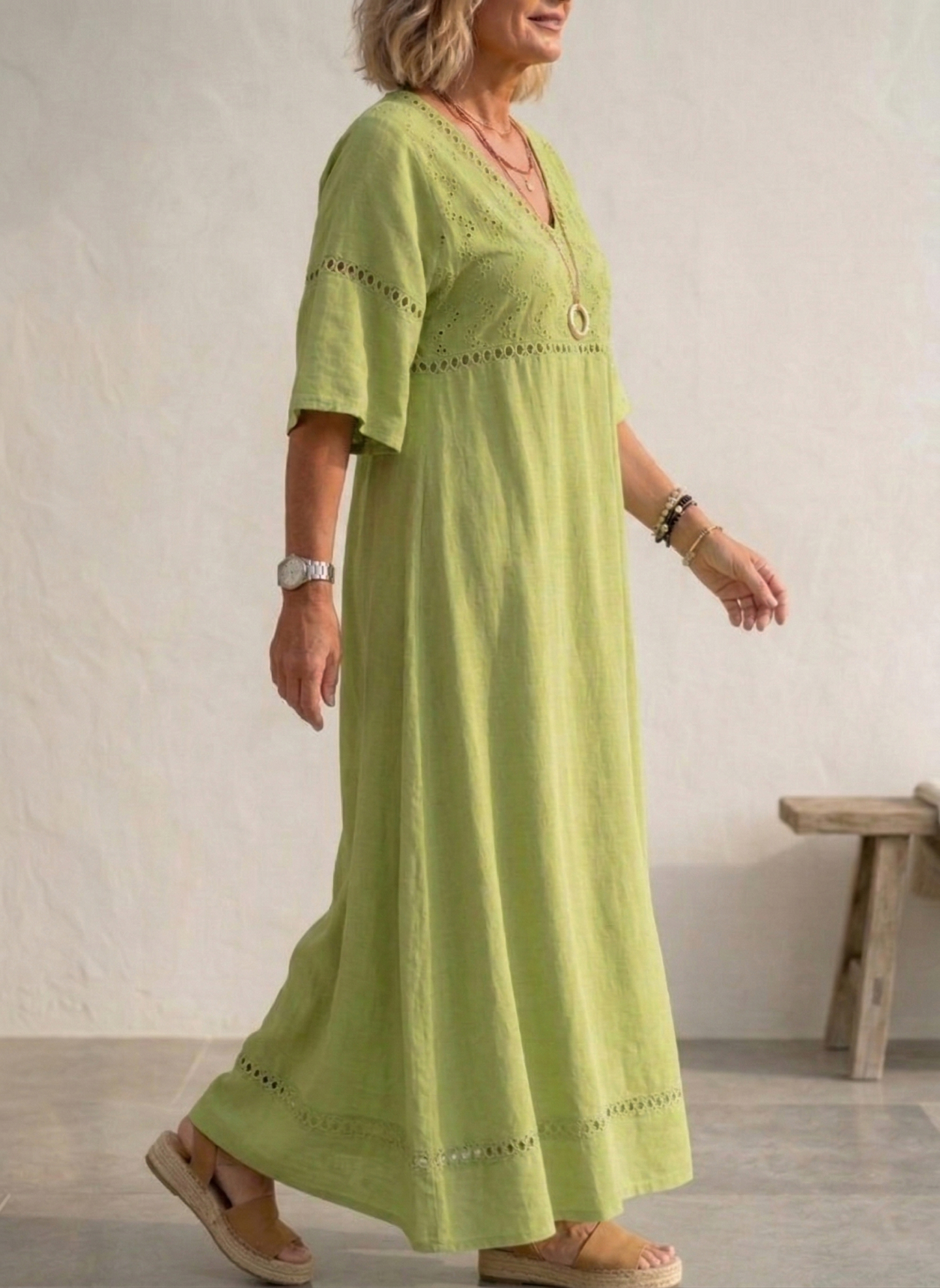 New Arrivals🔥 Women’s Cotton-Linen Print Dress