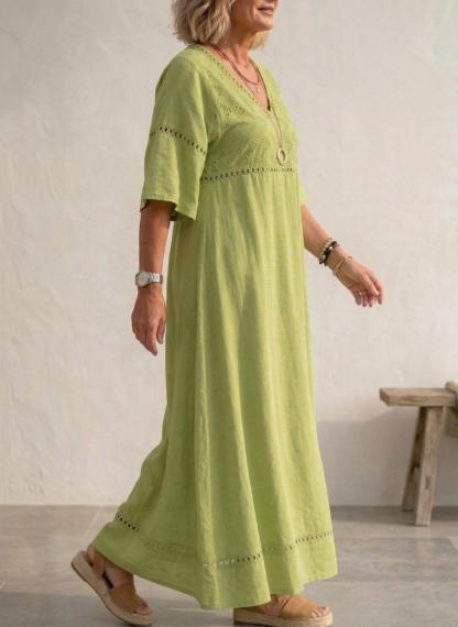 New Arrivals🔥 Women’s Cotton-Linen Print Dress