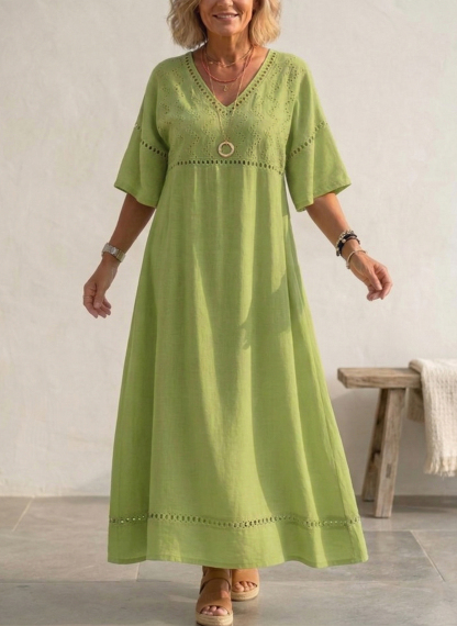 New Arrivals🔥 Women’s Cotton-Linen Print Dress