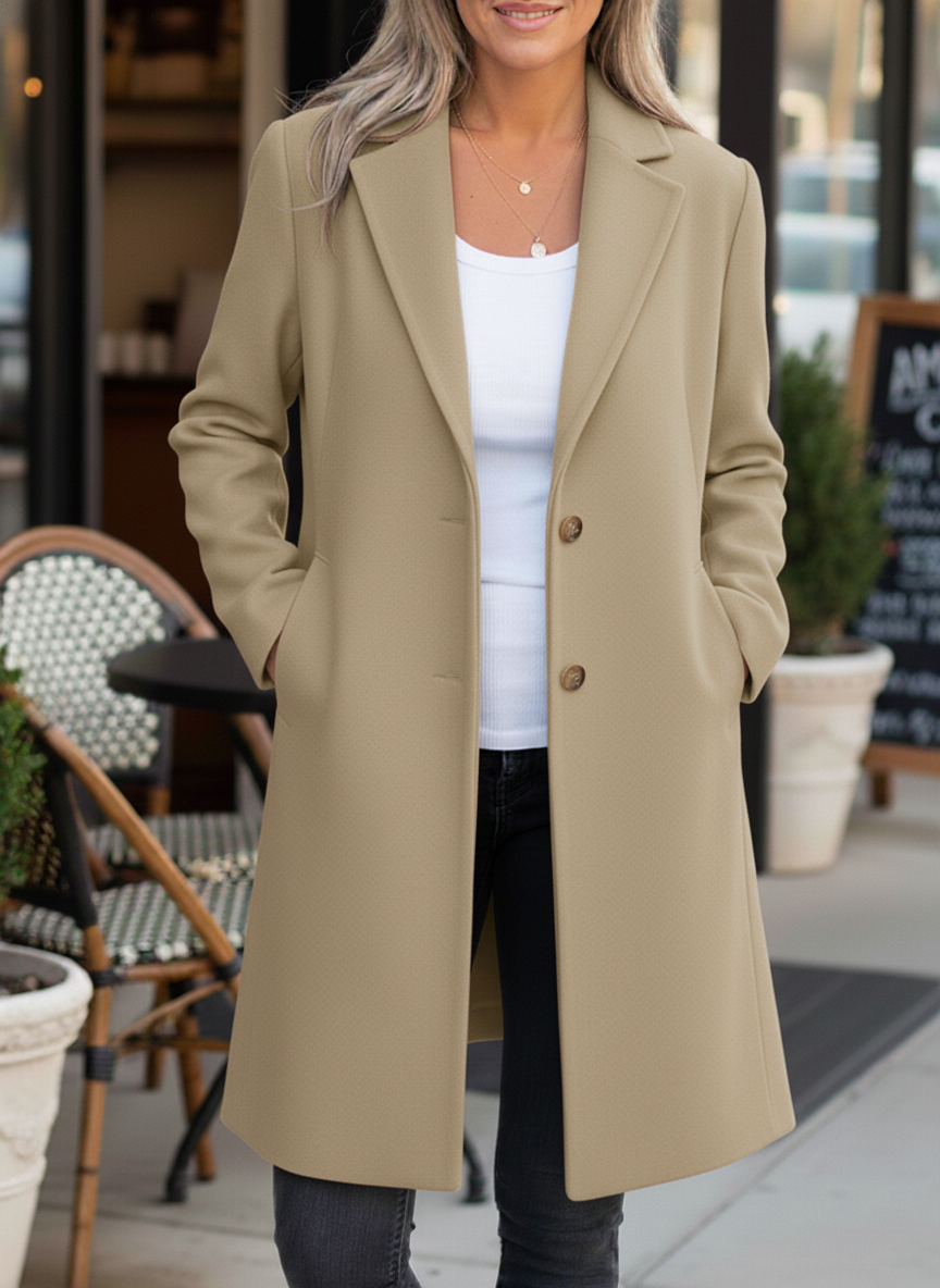 CLEARANCE SALE🔥 Casual Lapel Wool Single Breasted Long Coat