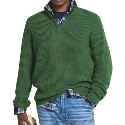 Men's Retro Casual Zipper Sweater