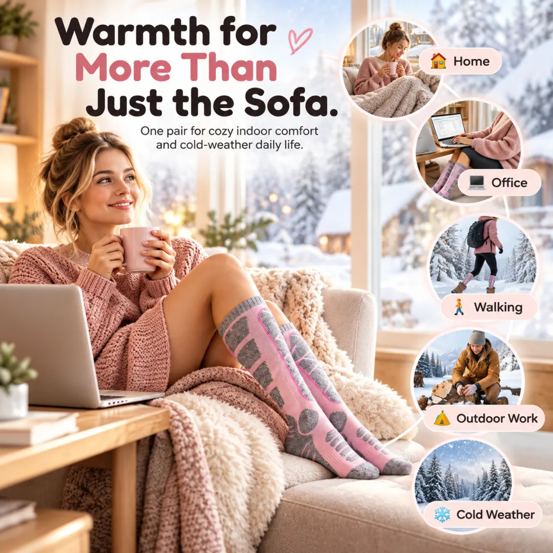 WarmStep Rechargeable Heated Socks – Adjustable Heat for Cold Weather