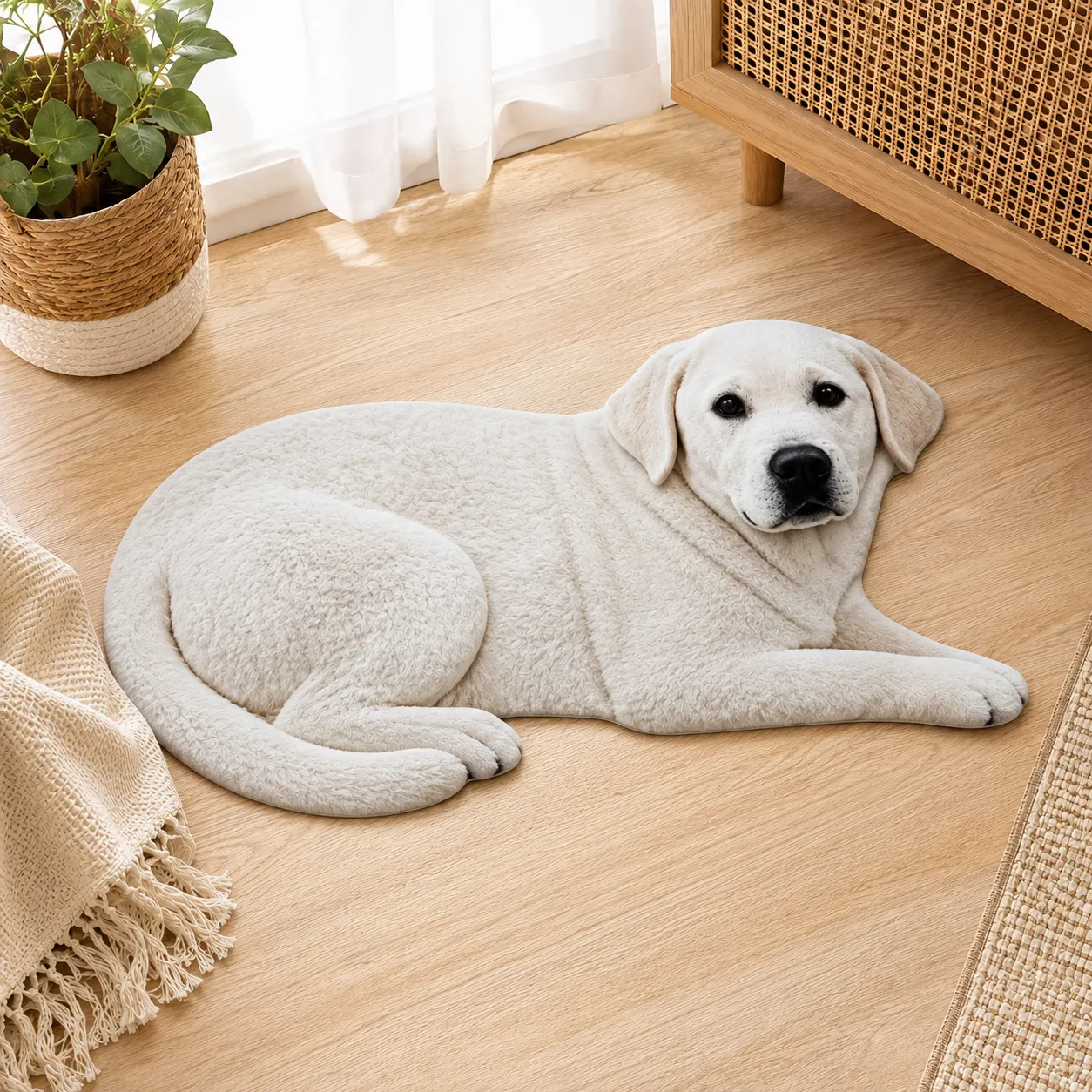 Labrador Retriever pet-shaped quick-dry diatomaceous floor mat