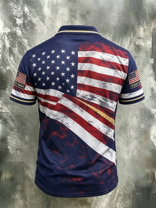 USA 250th Anniversary American Flag 1776–2026 Patriotic Polo Shirt