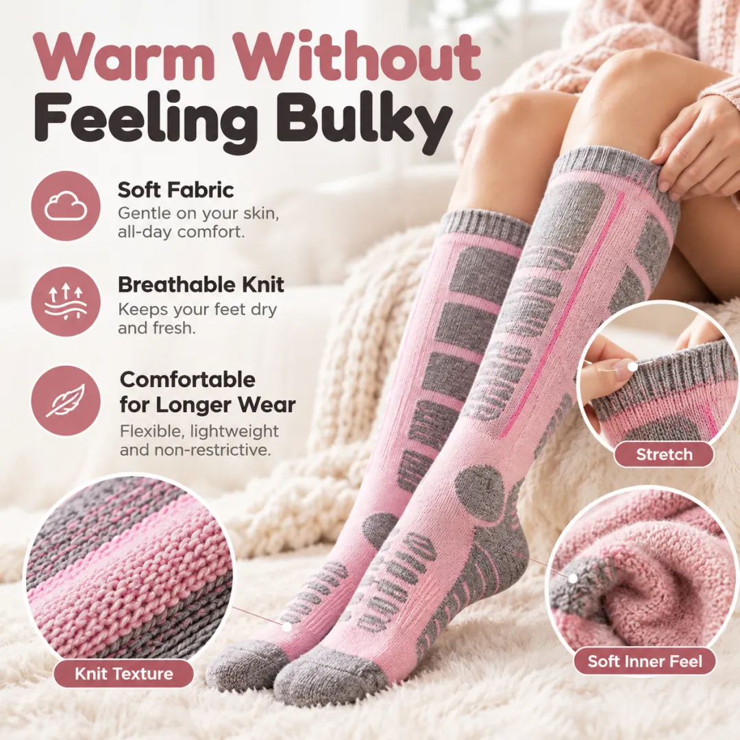 WarmStep Rechargeable Heated Socks – Adjustable Heat for Cold Weather