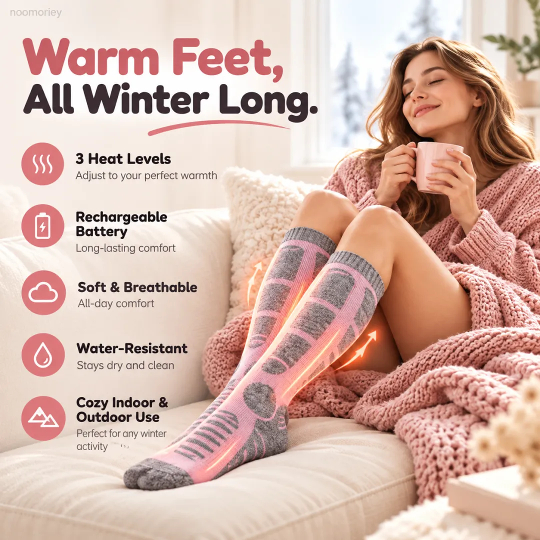 WarmStep Rechargeable Heated Socks – Adjustable Heat for Cold Weather