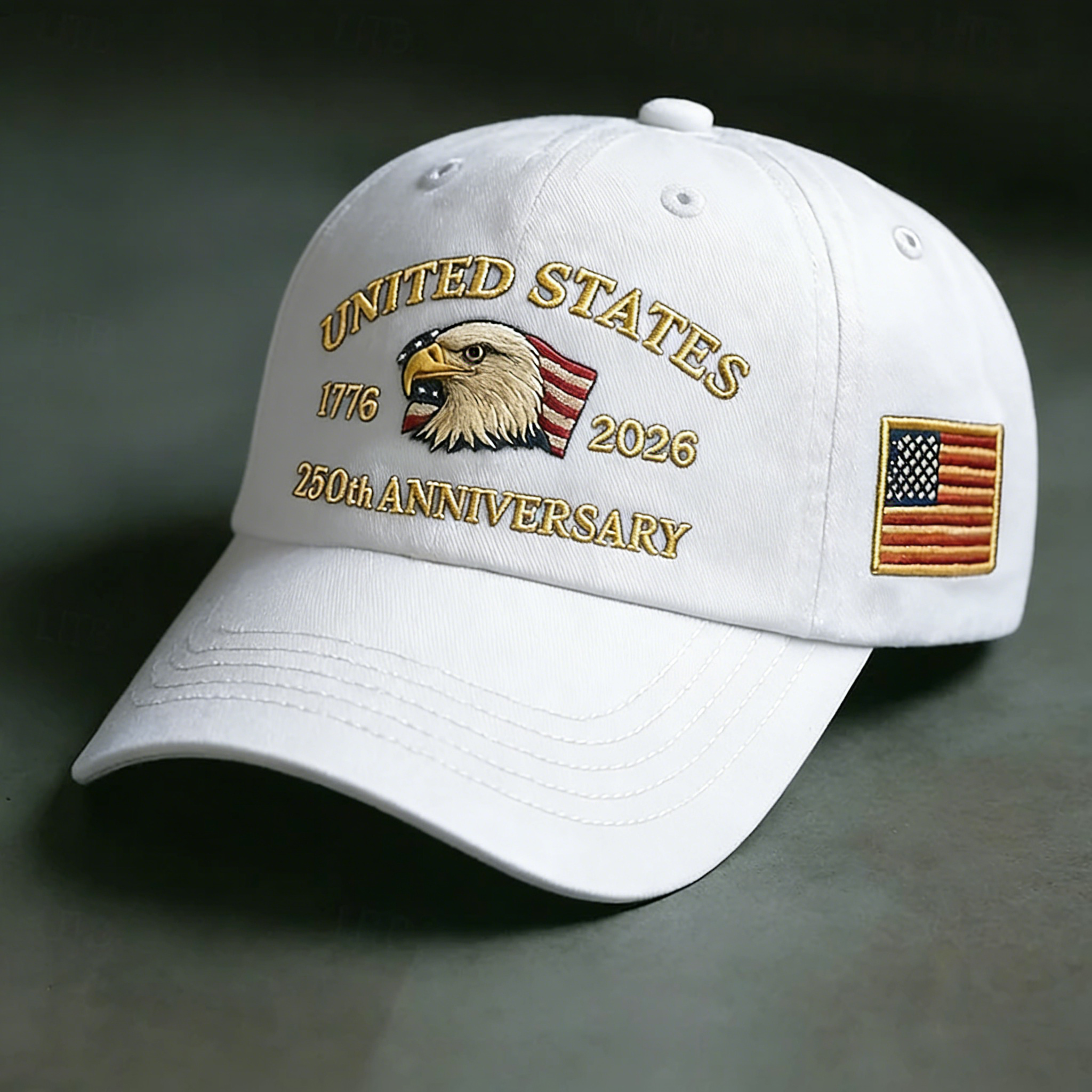 Men's USA 250th Anniversary Eagle Baseball Cap | Embroidered US Flag Patriotic Dad Hat