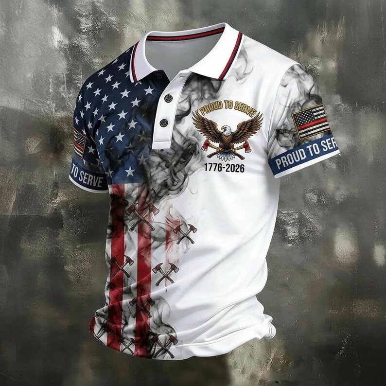250TH Years Flag Polo Shirt, USA 1776-2026 Patriotic Eagle Polo, American Flag Polo Shirt, United States Anniversary Shirt, Patriotic Golf