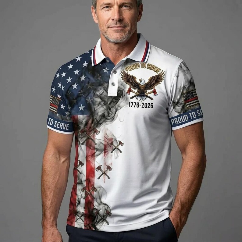 250TH Years Flag Polo Shirt, USA 1776-2026 Patriotic Eagle Polo, American Flag Polo Shirt, United States Anniversary Shirt, Patriotic Golf