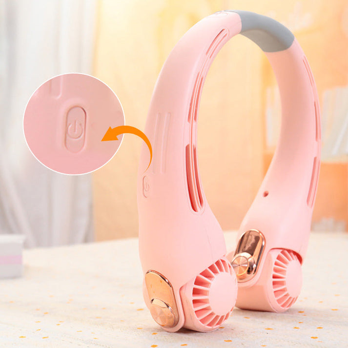 Neck Air Conditioner Fan – Ultra-Quiet, 360° Rotating, 3-Speed Hands-Free Cooling Fan, Long Battery, Summer Essential