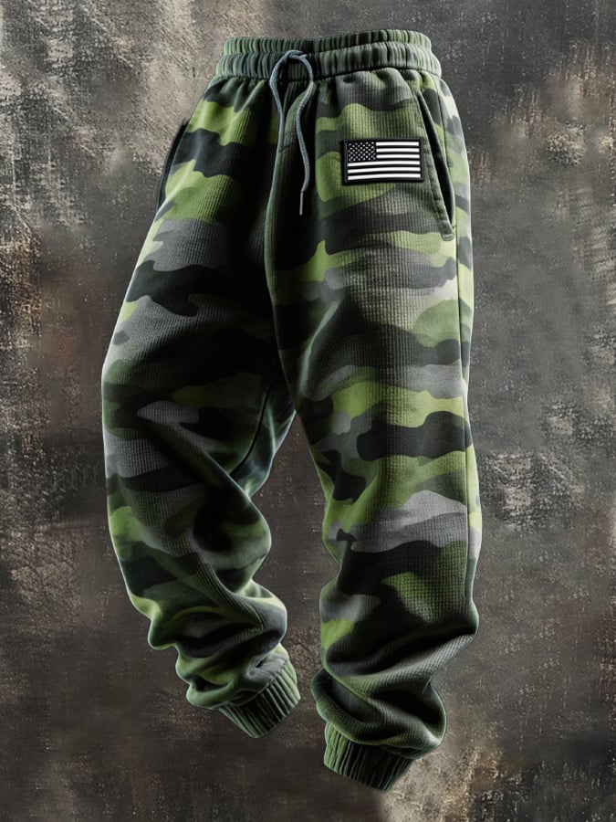 [Copy]Men’s Camo & Olive American Flag Patch Polo Shirt – Patriotic Military Style Casual Top