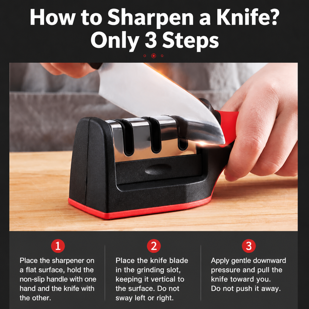 Professional 3-Stage Kitchen Knife Sharpener