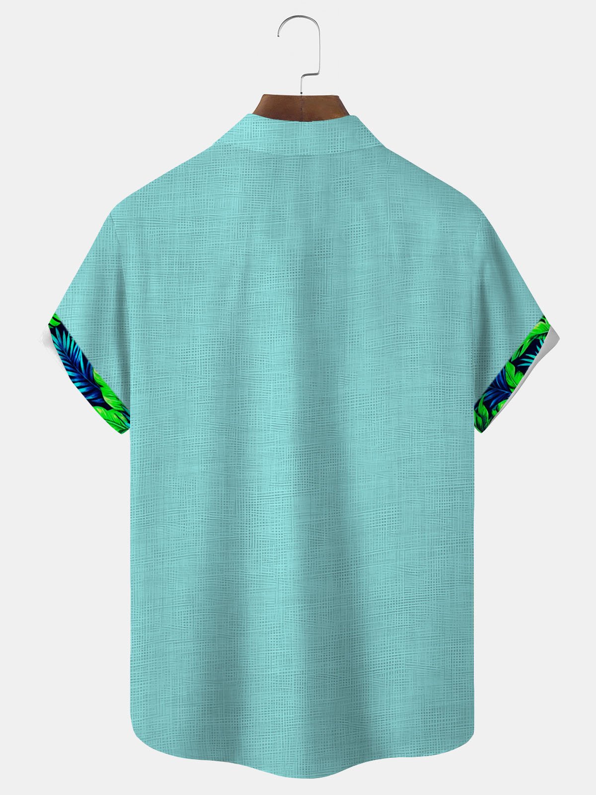 Cargks®Hawaii Basic Textured Floral Print Men's Button-Down Short-Sleeve Shirt Big & Tall