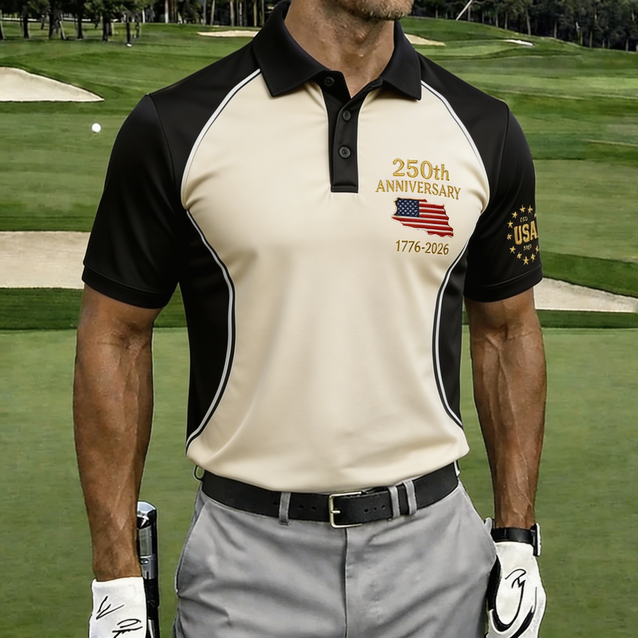 USA 250th Anniversary 1776-2026 Golf Polo Shirt