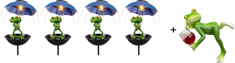 🐸✨ Magical frog decoration with night light – weatherproof & cute!