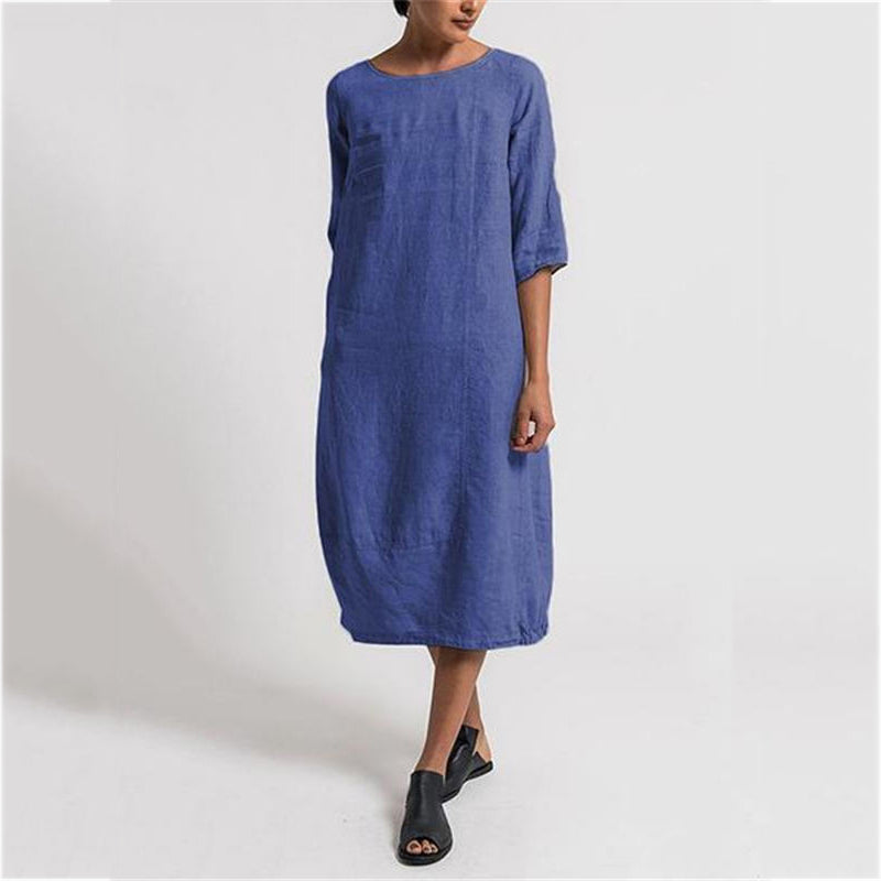 (S-5XL) Women's everyday dress with a V-neck