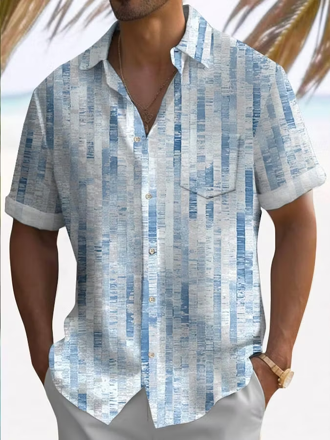 Lightweight Tropical Holiday Short Sleeve Shirt